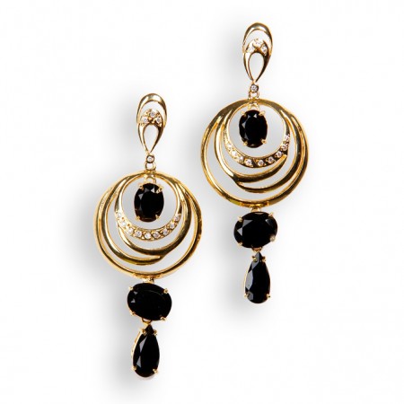 Anel Semijoia com Pedra Natural Oval Cravejado de Zircônias  AN5043